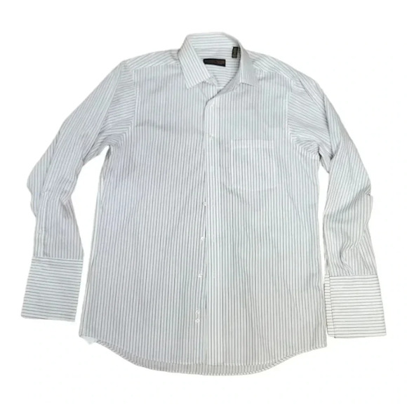 Donald J Trump signature collection  white Pinstripe French Sleeve - Picture 1 of 2
